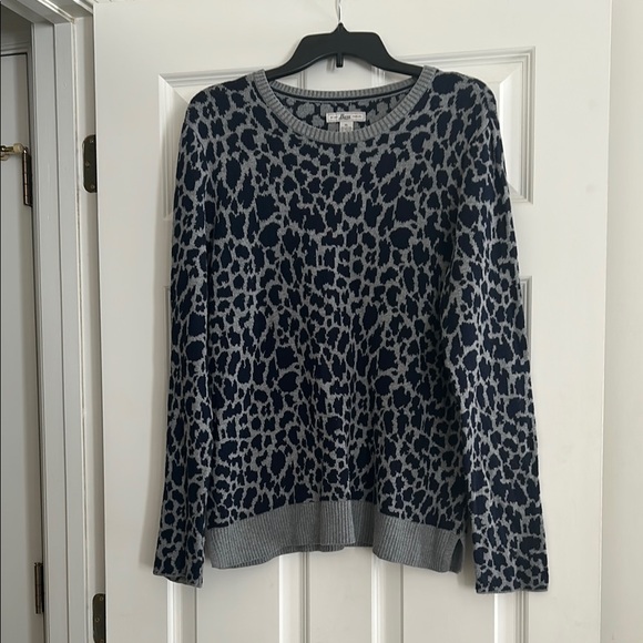 G.H. Bass & Co. Sweaters - Gray and Black Leopard Print Sweater